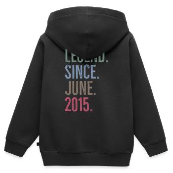 Legende seit Juni 2015 - Kinder Premium Organic Zip Hoodie - Schwarz - Hinten - AI Model Kid Male (0cm)
