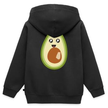 Stylishes Avocado design - Kinder Premium Organic Zip Hoodie - Schwarz - Hinten - AI Model Kid Male (0cm)