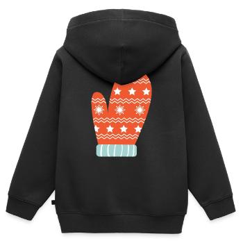 Jolly Christmas Element - Kinder Premium Organic Zip Hoodie - Schwarz - Hinten - AI Model Kid Male (0cm)