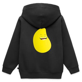 Frecher Griff - Kinder Premium Organic Zip Hoodie - Schwarz - Hinten - AI Model Kid Male (0cm)