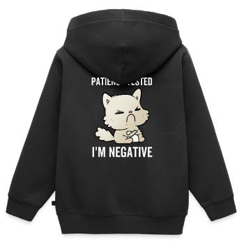 I Had My Patience Tested I'm Negative - Kids Premium Organic Zip-up Hoodie - black - Back - AI Model Kid Male (0cm)