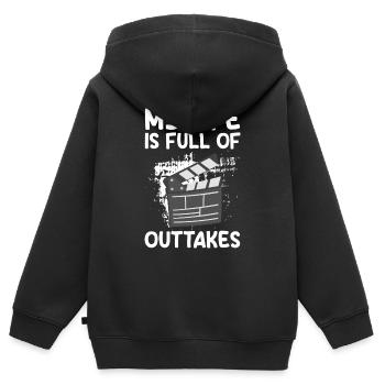 Schauspieler Drama Regie Musical - Kinder Premium Organic Zip Hoodie - Schwarz - Hinten - AI Model Kid Male (0cm)