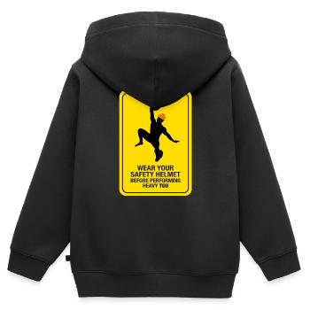Heavy Kettlebell Turkish Get Up TGU - Kids Premium Organic Zip-up Hoodie - black - Back - AI Model Kid Male (0cm)