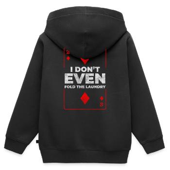 Kartenspiel Glücksspiel Blackjack All In - Kinder Premium Organic Zip Hoodie - Schwarz - Hinten - AI Model Kid Male (0cm)