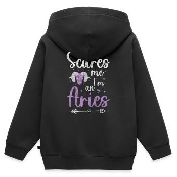 Horoscope Astrologie Minerva - Sweat Premium à capuche zippé enfant bio - noir - Dos - AI Model Kid Male (0cm)