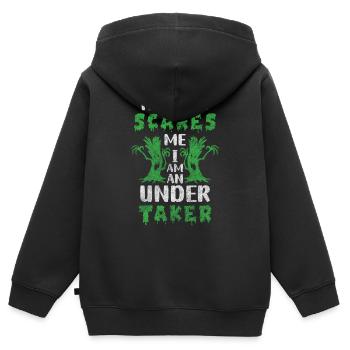 Bestatter Beerdigung Sarg Berufung - Kinder Premium Organic Zip Hoodie - Schwarz - Hinten - AI Model Kid Male (0cm)
