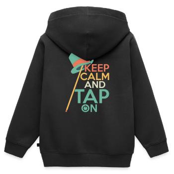 Keep Calm And Tap On Tap Dance Tap Dancer - Kinder Premium Organic Zip Hoodie - Schwarz - Hinten - AI Model Kid Male (0cm)