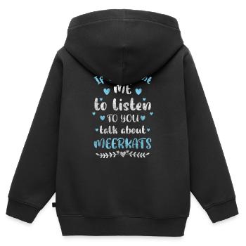 Faune Afrique Rayures horizontales Sauvage - Sweat Premium à capuche zippé enfant bio - noir - Dos - AI Model Kid Male (0cm)
