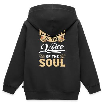 Straßenmusiker Instrument Stadtmusiker Entertainer - Kinder Premium Organic Zip Hoodie - Schwarz - Hinten - AI Model Kid Male (0cm)