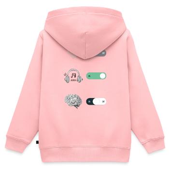 BOUTON MOBILE SYMBOLE SMARTPHONE - Sweat Premium à capuche zippé enfant bio - rose - Dos - AI Model Kid Female (0cm)