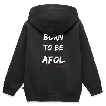 Source - Sweat Premium à capuche zippé enfant bio - noir - Dos - AI Model Kid Male (0cm)