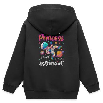 Weltall Stern Raumfahrer - Kinder Premium Organic Zip Hoodie - Schwarz - Hinten - AI Model Kid Male (0cm)