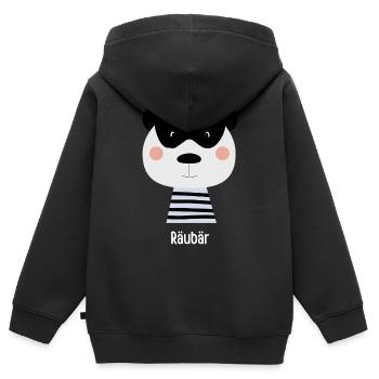 Baby Sträfling, Räuber, Pandabär, Bär, Geschenk - Kinder Premium Organic Zip Hoodie - Schwarz - Hinten - AI Model Kid Male (0cm)