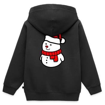 schneemann - Kinder Premium Organic Zip Hoodie - Schwarz - Hinten - AI Model Kid Male (0cm)
