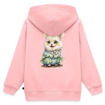 Niedliches Fantasy-Tier - Kinder Premium Organic Zip Hoodie - Rosa - Hinten - AI Model Kid Female (0cm)