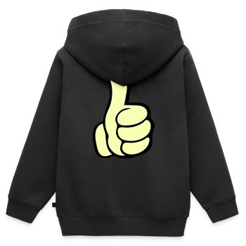 comme main - Sweat Premium à capuche zippé enfant bio - noir - Dos - AI Model Kid Male (0cm)
