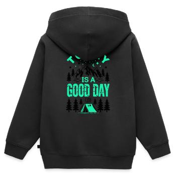 Lass uns verlieren - Kinder Premium Organic Zip Hoodie - Schwarz - Hinten - AI Model Kid Male (0cm)