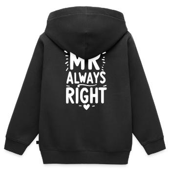 M. Toujours Raison - Sweat Premium à capuche zippé enfant bio - noir - Dos - AI Model Kid Male (0cm)