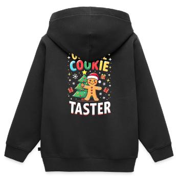 Official Cookie Taster - Kinder Premium Organic Zip Hoodie - Schwarz - Hinten - AI Model Kid Male (0cm)