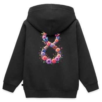 Frauentag: 8. Marsch gemeinsam für Stärke und Freiheit - Kinder Premium Organic Zip Hoodie - Schwarz - Hinten - AI Model Kid Male (0cm)