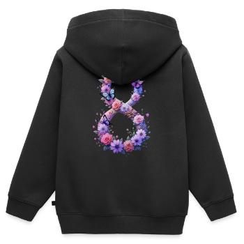 Frauentag: 8. Marsch gemeinsam für Stärke und Freiheit - Kinder Premium Organic Zip Hoodie - Schwarz - Hinten - AI Model Kid Male (0cm)