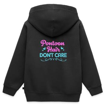 Bateau ponton Bateau Bateaux - Sweat Premium à capuche zippé enfant bio - noir - Dos - AI Model Kid Male (0cm)