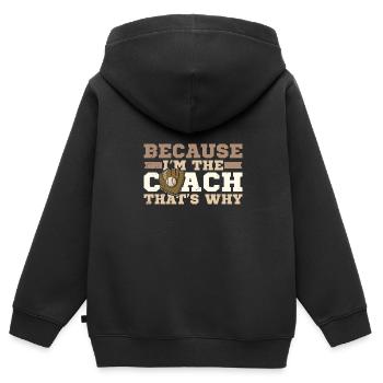 Baseball Catcher USA Handschuhe Ball Spruch - Kinder Premium Organic Zip Hoodie - Schwarz - Hinten - AI Model Kid Male (0cm)