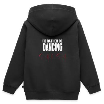 Salsa Dancer Dancer - Kids Premium Organic Zip-up Hoodie - black - Back - AI Model Kid Male (0cm)