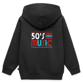 Chaussette Hop - Sweat Premium à capuche zippé enfant bio - noir - Dos - AI Model Kid Male (0cm)