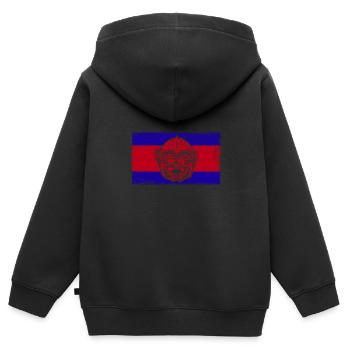 Vacances au Cambodge Khmer Drapeau de l’Asie Voyage - Sweat Premium à capuche zippé enfant bio - noir - Dos - AI Model Kid Male (0cm)