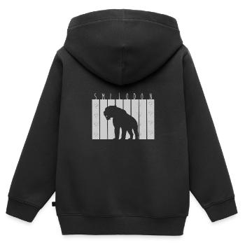 Sabre-toothed tiger - Kids Premium Organic Zip-up Hoodie - black - Back - AI Model Kid Male (0cm)