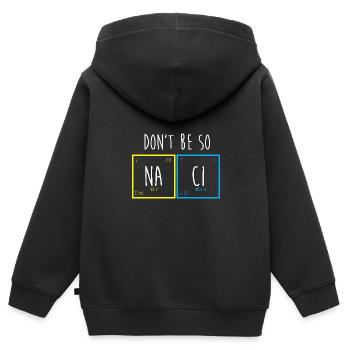 Tableau périodique - Sweat Premium à capuche zippé enfant bio - noir - Dos - AI Model Kid Male (0cm)