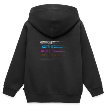 Jiu Jitsu Selbstverteidigung - Kinder Premium Organic Zip Hoodie - Schwarz - Hinten - AI Model Kid Male (0cm)
