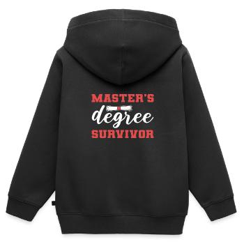 Master Studium Abschlussfeier - Kinder Premium Organic Zip Hoodie - Schwarz - Hinten - AI Model Kid Male (0cm)