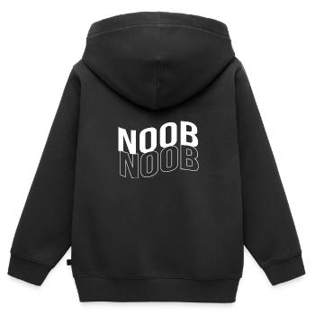 Joueur - Sweat Premium à capuche zippé enfant bio - noir - Dos - AI Model Kid Male (0cm)