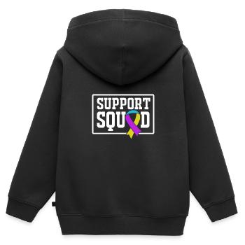 Blasenkrebs Krebs Blase - Kinder Premium Organic Zip Hoodie - Schwarz - Hinten - AI Model Kid Male (0cm)