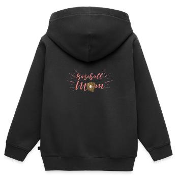Baseball Handschuhe Ball USA Flagge Amerika - Kinder Premium Organic Zip Hoodie - Schwarz - Hinten - AI Model Kid Male (0cm)