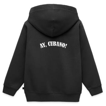 Pan Cubano Cuban Bread Ay Cubano Cuba - Kinder Premium Organic Zip Hoodie - Schwarz - Hinten - AI Model Kid Male (0cm)