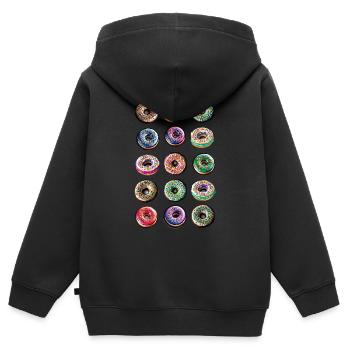 Donuts Humor Design - Kinder Premium Organic Zip Hoodie - Schwarz - Hinten - AI Model Kid Male (0cm)