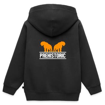 Sabre-toothed tiger - Kids Premium Organic Zip-up Hoodie - black - Back - AI Model Kid Male (0cm)