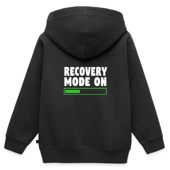 Fracture de l’os du bras - Sweat Premium à capuche zippé enfant bio - noir - Dos - AI Model Kid Male (0cm)