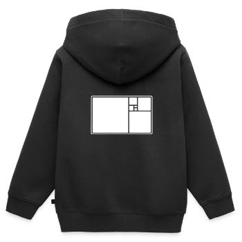 Architecte Architecture - Sweat Premium à capuche zippé enfant bio - noir - Dos - AI Model Kid Male (0cm)