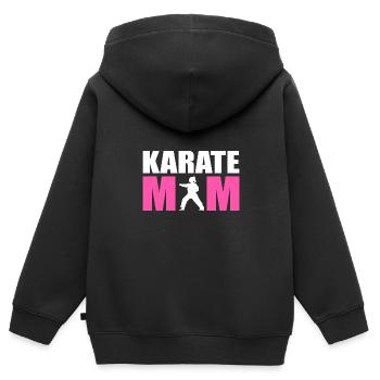 Karate Selbstverteidigung Kampfsport - Kinder Premium Organic Zip Hoodie - Schwarz - Hinten - AI Model Kid Male (0cm)