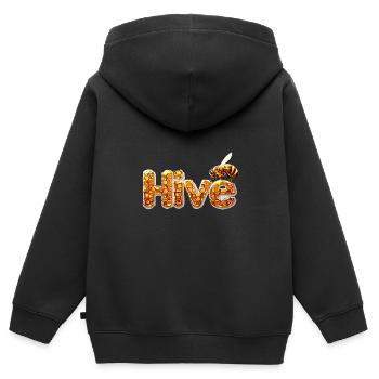 Bienenstock Bienenhaltung Honig Hive - Kinder Premium Organic Zip Hoodie - Schwarz - Hinten - AI Model Kid Male (0cm)