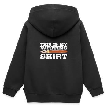 Auteur - Sweat Premium à capuche zippé enfant bio - noir - Dos - AI Model Kid Male (0cm)