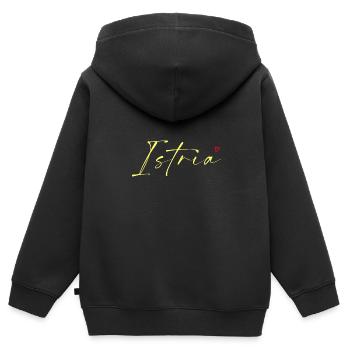 Balkan Istrien Kroatien Urlaub Reise Hrvatska Rasa - Kinder Premium Organic Zip Hoodie - Schwarz - Hinten - AI Model Kid Male (0cm)