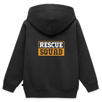 Katzenrettung Tierrechte Tierrettung Tierheim - Kinder Premium Organic Zip Hoodie - Schwarz - Hinten - AI Model Kid Male (0cm)
