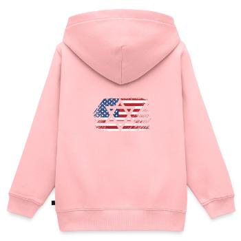 Hanoucca - Sweat Premium à capuche zippé enfant bio - rose - Dos - AI Model Kid Female (0cm)