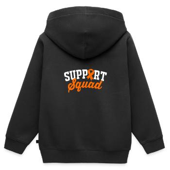 Leukämie Bewusstsein - Kinder Premium Organic Zip Hoodie - Schwarz - Hinten - AI Model Kid Male (0cm)