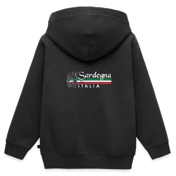 Sardegna Italien Mittelmeer Sardinien Sommer - Kinder Premium Organic Zip Hoodie - Schwarz - Hinten - AI Model Kid Male (0cm)